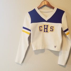 Vintage varsity cheerleading fitted sweater